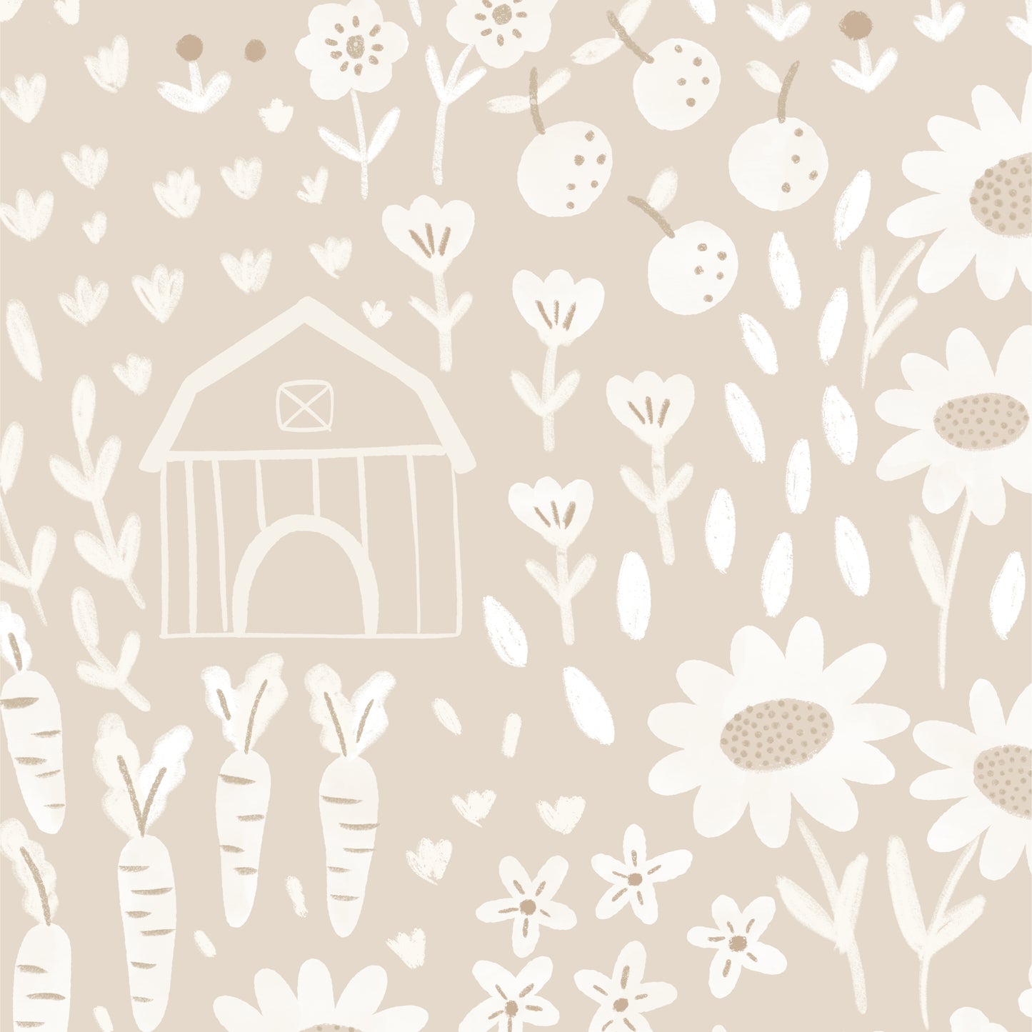 Papel de Parede Campo de Girassol color Bege 2,80 x 0,45 m