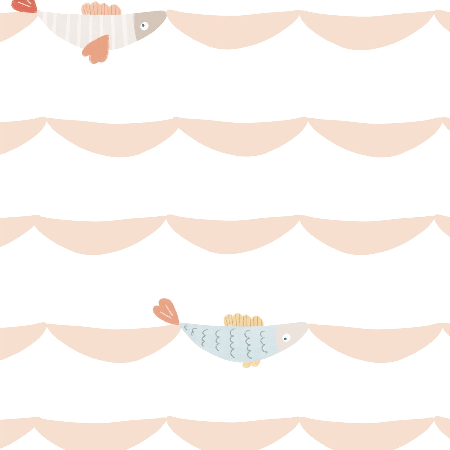 Papel de Parede Escamas Coral 2,80 x 0,45 m