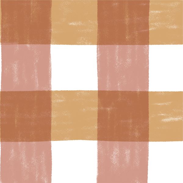 Papel de Parede Vichy P Rosa e Amarelo 2,80 x 0,45 m
