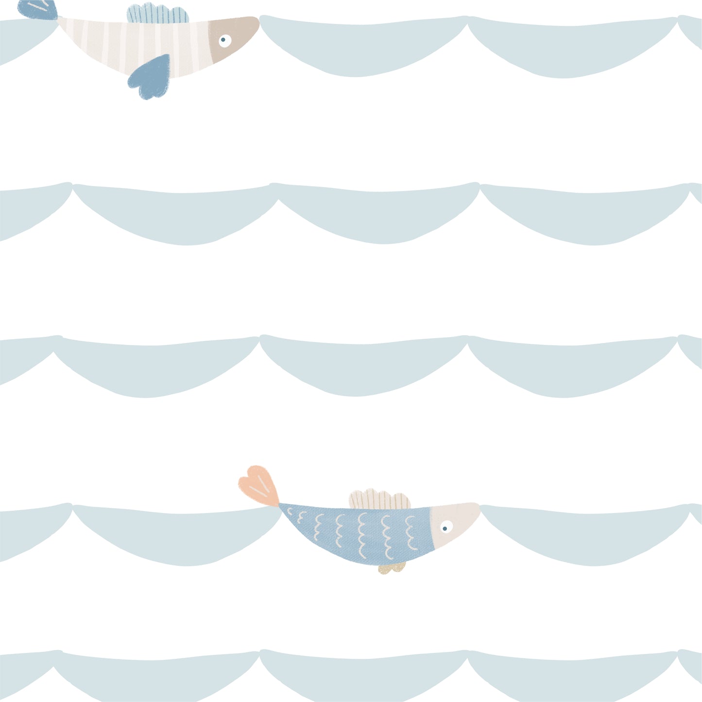 Papel de Parede Escamas Azul 2,80 x 0,45 m