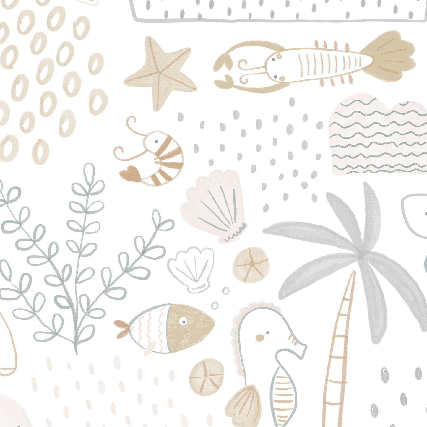 Papel de Parede Banco de Areia Bege e Cinza 2,80 x 0,45 m