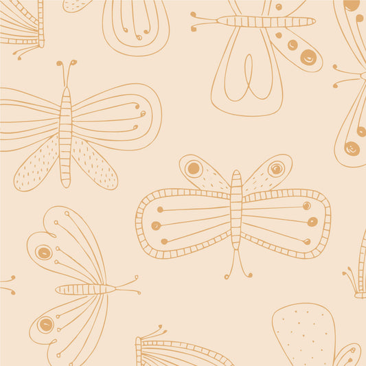 Papel de Parede Casa de Borboleta color Amarelo 2,80 x 0,45 m