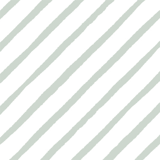 Papel de Parede Listrado Diagonal Verde  2,80 x 0,45 m