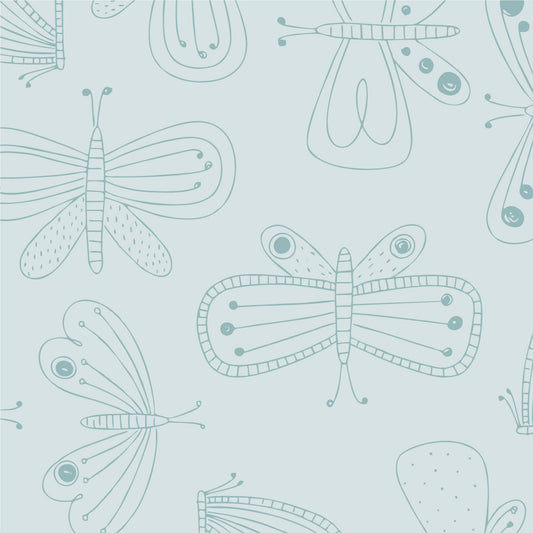 Papel de Parede Casa de Borboleta color Acqua 2,80 x 0,45 m