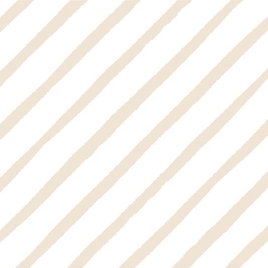 Papel de Parede Listrado Diagonal Crème  2,80 x 0,45 m