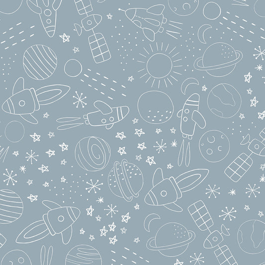 Papel de Parede Cosmos color Azul celeste 2,80 x 0,45 m