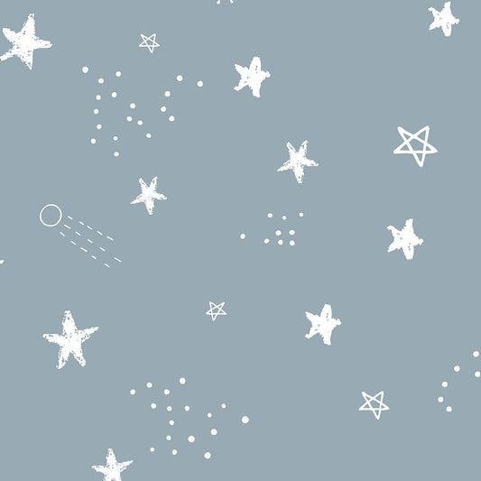 Papel de Parede Céu Estrelado color Azul celeste 2,80 x 0,45 m