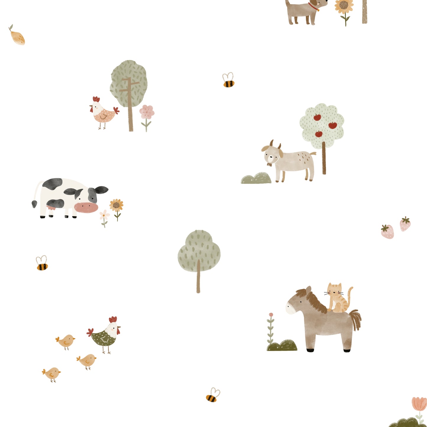 Papel de Parede Passeio na Fazenda  2,80 x 0,45 m