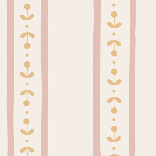 Papel de Parede Caminho de Sementes Rosa  2,80 x 0,45 m