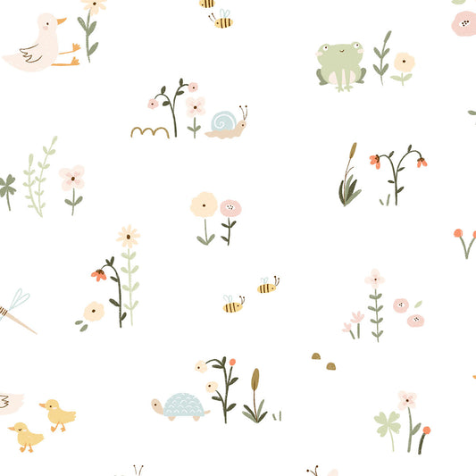 Papel de parede De boa na lagoa - Maracujá – Rolo 2,80 x 0,45 m