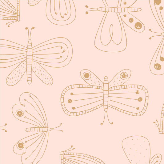 Papel de Parede Casa de Borboleta color Nude 2,80 x 0,45 m