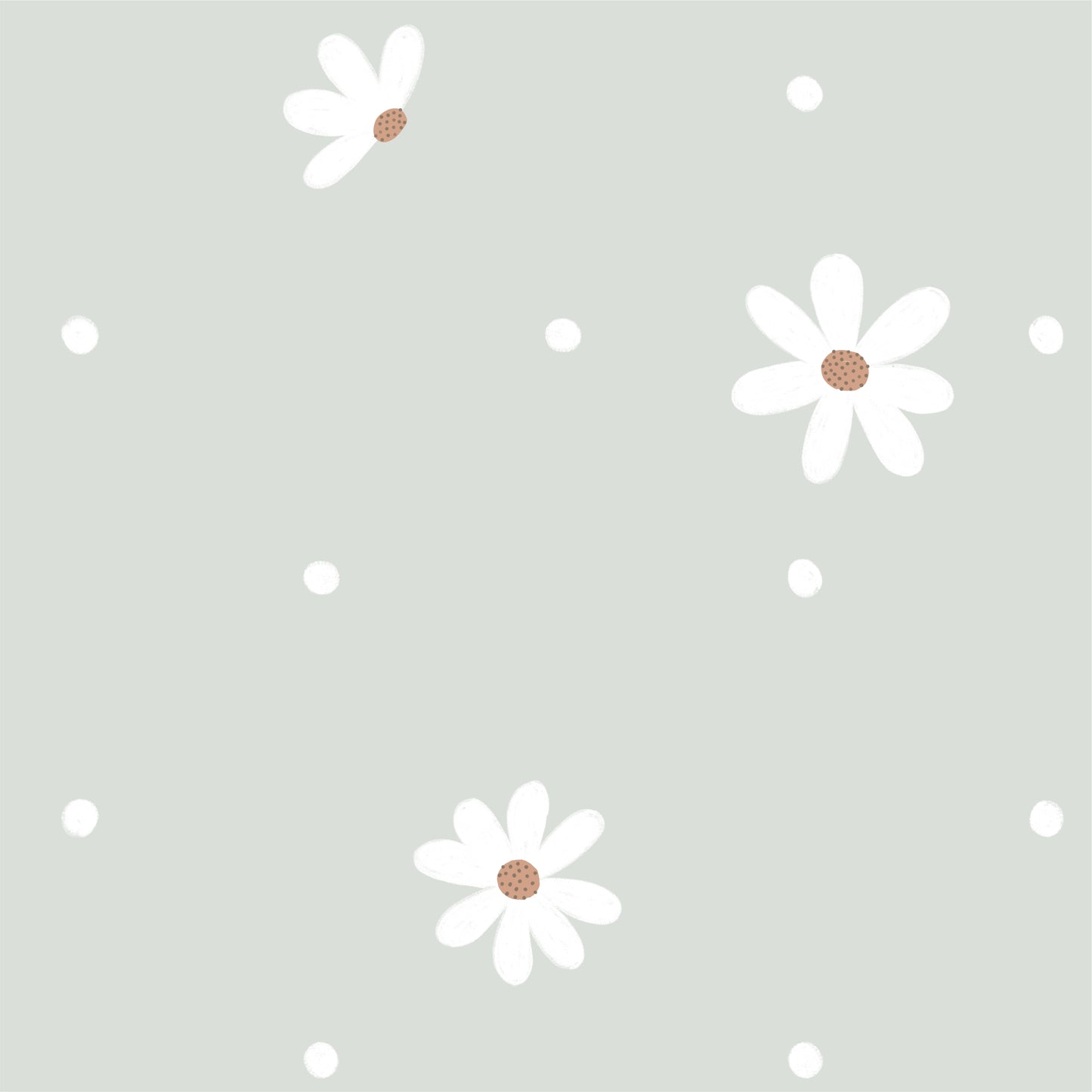 Papel de Parede Margaridas color Verde  2,80 x 0,45 m